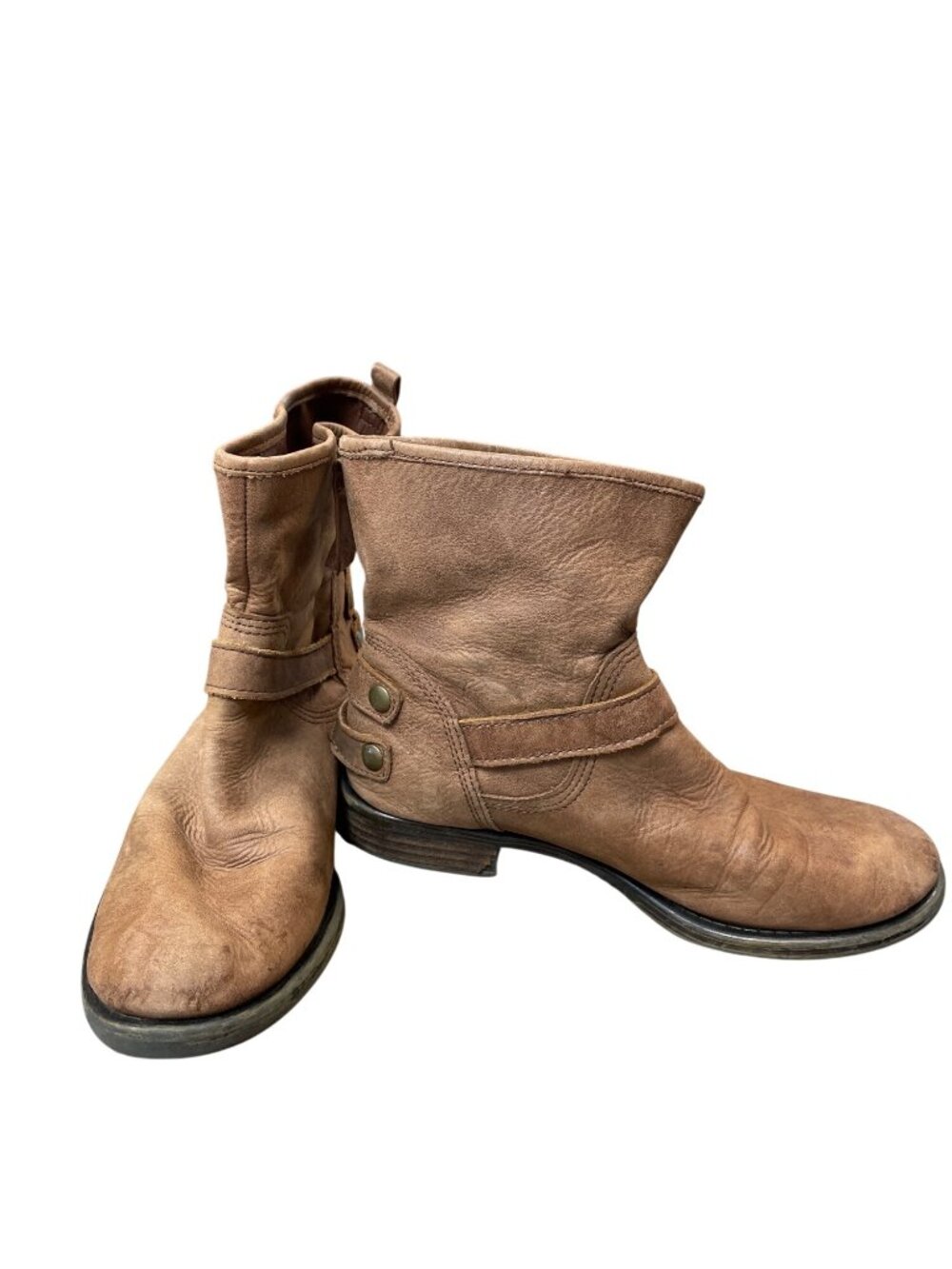 Lucky Brand LP Norton wms brown leather western ankle boots sz 8M SKU 10-736